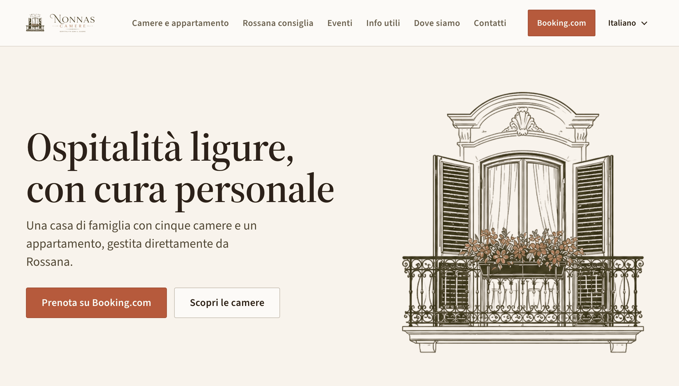 Screenshot of Nonnas Camere